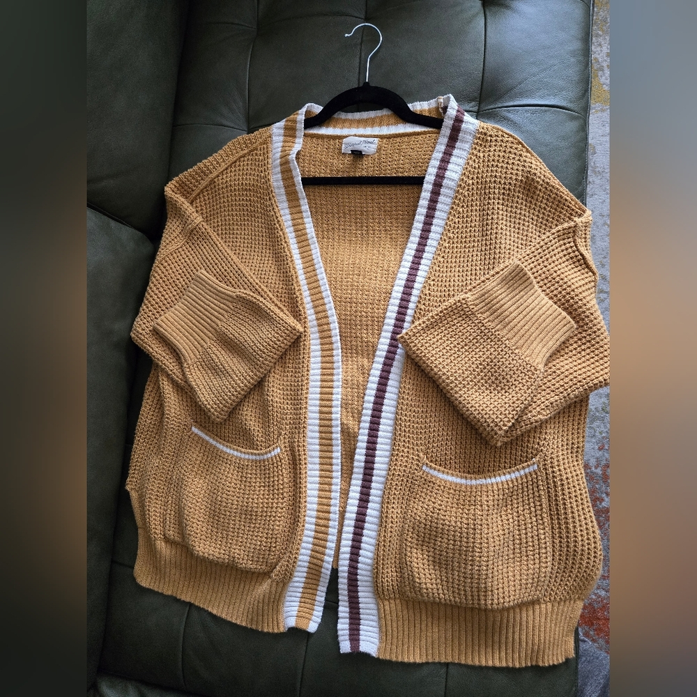 Women's Universal Thread Open Front Knit Cartigan with Pockets Size XL